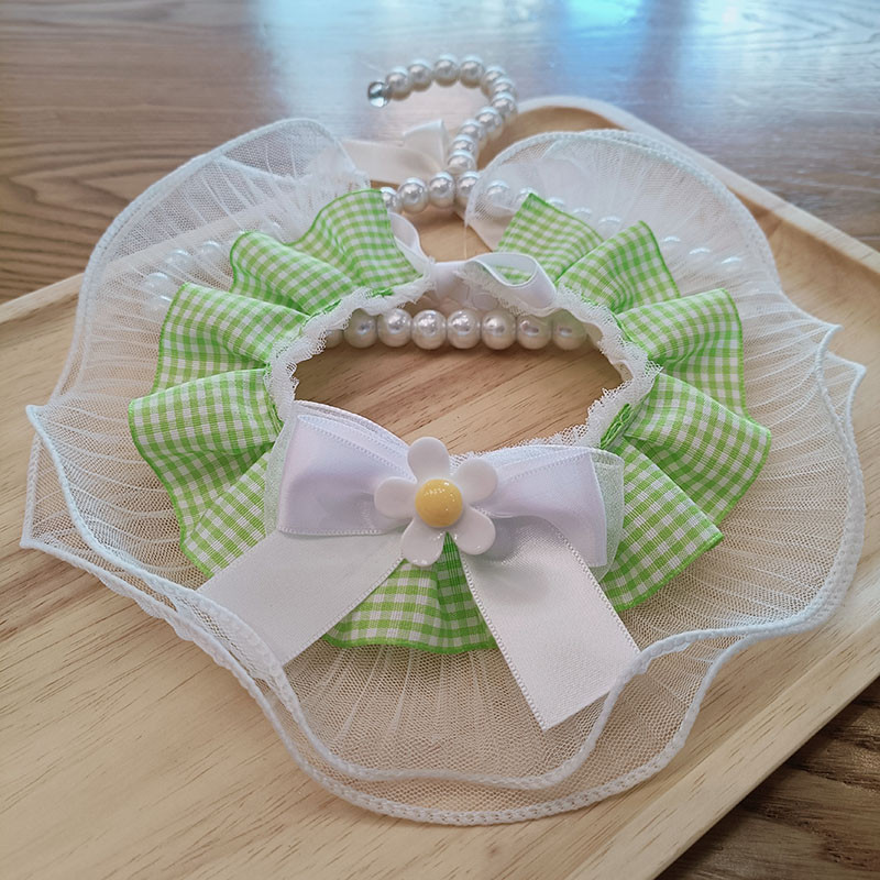 Ins Style Pisică Guler pentru câine Batic pentru gât Pisici Pisicuțe Fotografie Dantela florilor Colier Floral pentru cățeluș Curea pentru gât Esarfă