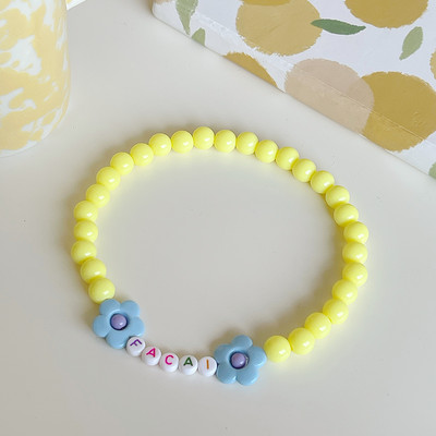 Όνομα κατοικίδιου ζώου γάτας και σκύλου προσαρμοσμένο χρώμα αρκουδάκι λουλούδι με χάντρες κολιέ κολάρο γάτας γιακά σκύλου αξεσουάρ για κατοικίδια