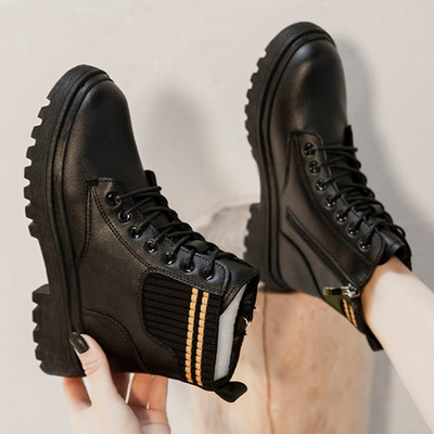 Ženske čizme Gležnjače s platformom Ženske udobne cipele Nove crne zimske tople čarape Čizme Ženske neklizajuće čizme s debelom petom Ženske