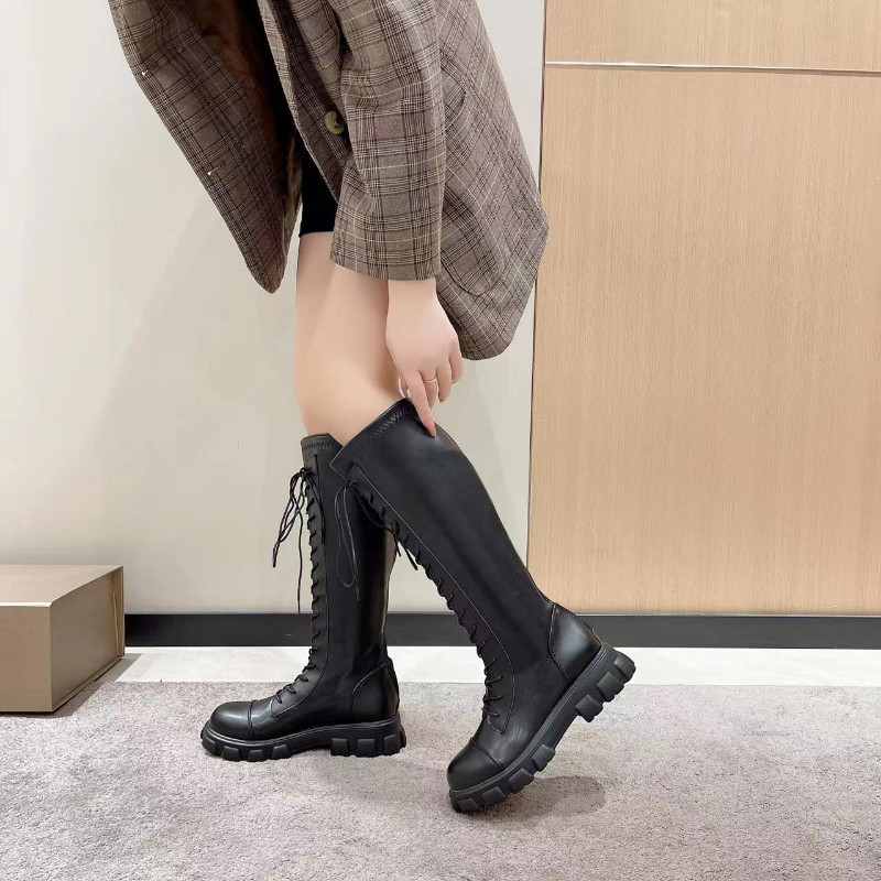 Naiste saapad motokrossi platvormkingad Tursked Lühikesed Nahast Kauboi Combat Western Knee Kõrged Saapad New Rock Plus Size Goth Black