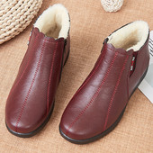 Γυναικεία χειμωνιάτικα ζεστά παπούτσια Αντιολισθητικά με μαλακή σόλα Γυναικεία βελούδινα βαμβακερά παπούτσια Αδιάβροχα με φερμουάρ, στρογγυλά παπούτσια Γυναικείες μπότες χιονιού