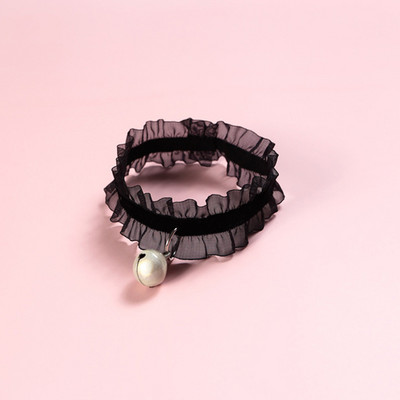 Elasticitate Dantela din catifea Animale de companie Guler pentru pisici cu clopot Chihuahua Colier iepure Papion Cățeluș Câini Clopote Guleră Accesorii pentru pisici