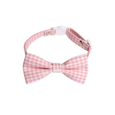 Cukorka színű kockás macskanyakörv Aranyos csokornyakkendős kiskutya Chihuahua csokornyakkendő biztonsági csat cica nyaklánc állítható kisállat kiegészítők