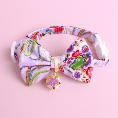 Κολάρο γάτας 2022 Μαντηλάκι για κατοικίδια κουτάβι παπιγιόν γατούλα παπιγιόν Ιαπωνικού στυλ Αξεσουάρ για κατοικίδιο κιμονό Στολίδι για γατάκι Μικρό κολάρο σκύλου