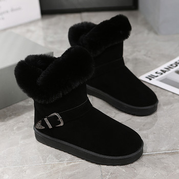 Snow Boots Keep Warm Γυναικεία παπούτσια Χειμερινές μπότες Γυναικείες μπότες μέχρι τον αστράγαλο Μόδα κοντές μπότες Suede γυναικεία βαμβακερά παπούτσια Νέο χειμώνα 2022