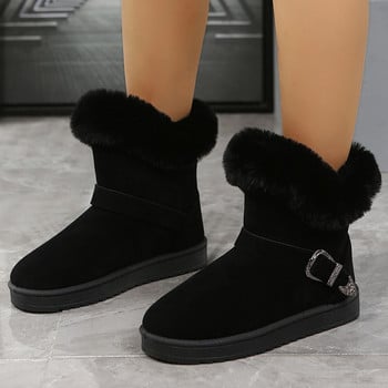 Snow Boots Keep Warm Γυναικεία παπούτσια Χειμερινές μπότες Γυναικείες μπότες μέχρι τον αστράγαλο Μόδα κοντές μπότες Suede γυναικεία βαμβακερά παπούτσια Νέο χειμώνα 2022