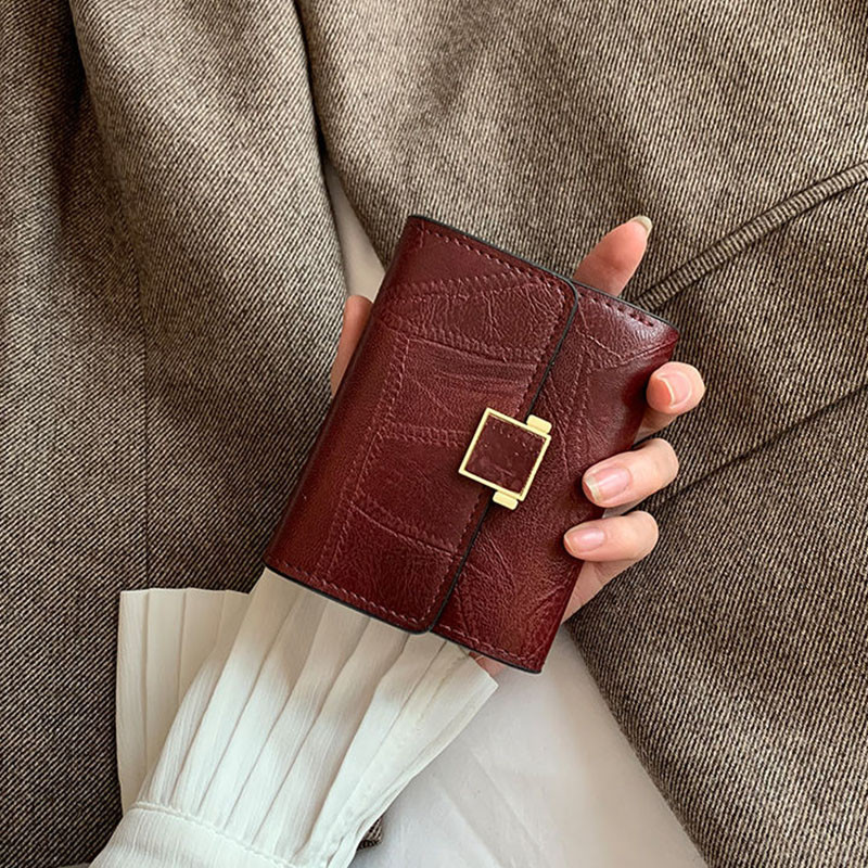 PU-nahast rahakotid naistele Lühikesed rahakotid Naiste ruudulised rahakotid Kaardihoidja Rahakott Moodne Naine Väike fotorahakott Sidurikott