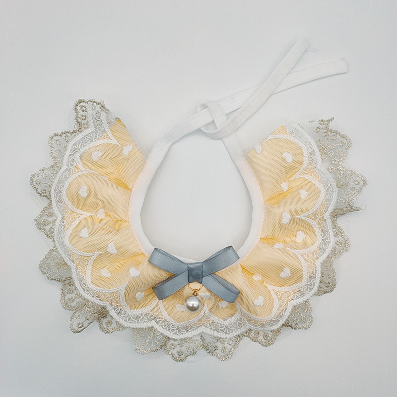 Ins Style Γάτα Σκύλος Κουτάβι Lolita Κολάρο Μανιλέτο κατοικίδιο γατάκι Δαντέλα Προσαρμόσιμο Floral Γάτες Κολιέ Φωτογραφία Φουλάρι με λουράκι λαιμού