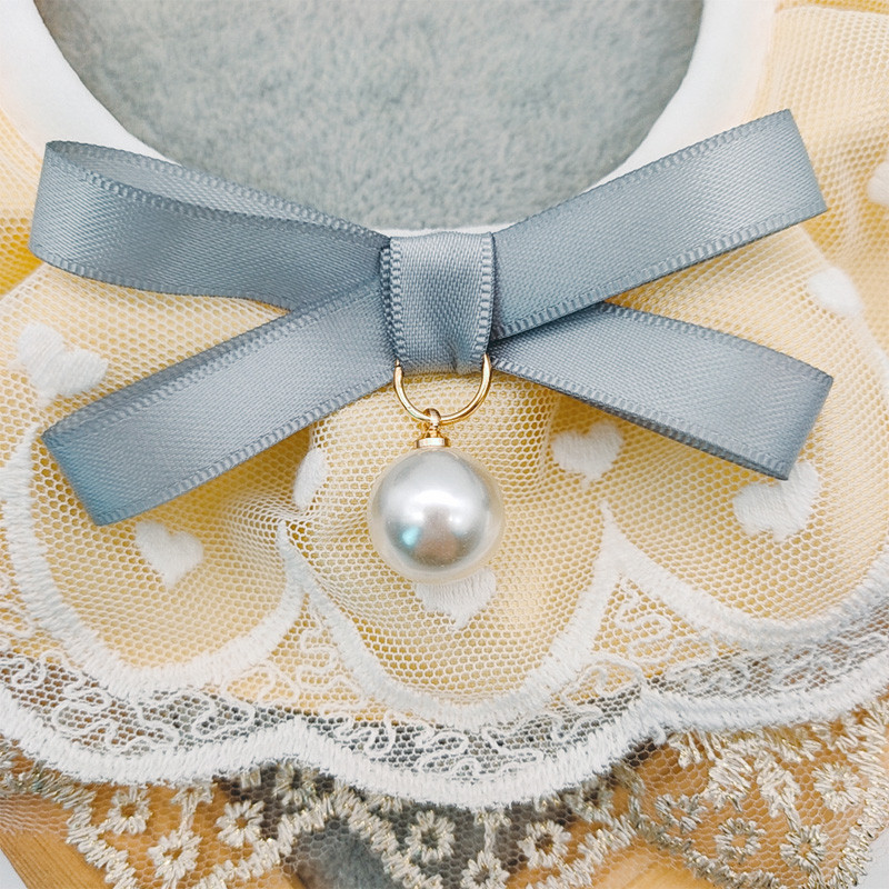 Ins Style Γάτα Σκύλος Κουτάβι Lolita Κολάρο Μανιλέτο κατοικίδιο γατάκι Δαντέλα Προσαρμόσιμο Floral Γάτες Κολιέ Φωτογραφία Φουλάρι με λουράκι λαιμού