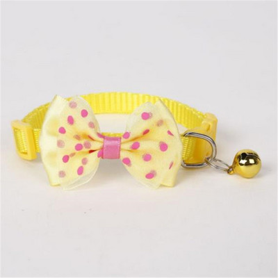 Lemmikloomatarvikud Koera kassi kaelarihm Bowknot Bell värviliste täppide mustriga reguleeritavad kaelarihmad kutsikale kassipojale isetegemine väike loom