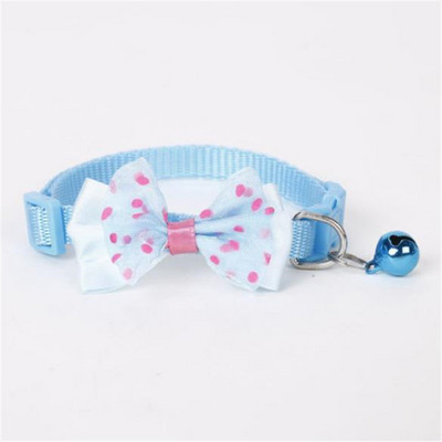 Lemmikloomatarvikud Koera kassi kaelarihm Bowknot Bell värviliste täppide mustriga reguleeritavad kaelarihmad kutsikale kassipojale isetegemine väike loom