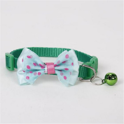 Lemmikloomatarvikud Koera kassi kaelarihm Bowknot Bell värviliste täppide mustriga reguleeritavad kaelarihmad kutsikale kassipojale isetegemine väike loom
