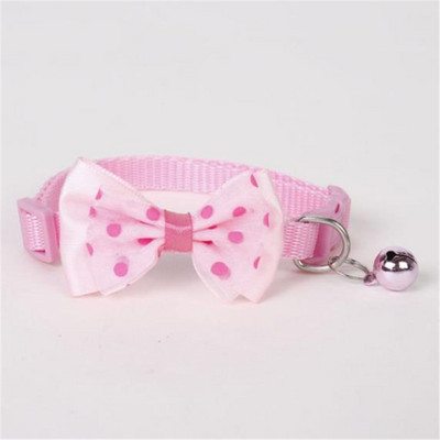 Lemmikloomatarvikud Koera kassi kaelarihm Bowknot Bell värviliste täppide mustriga reguleeritavad kaelarihmad kutsikale kassipojale isetegemine väike loom
