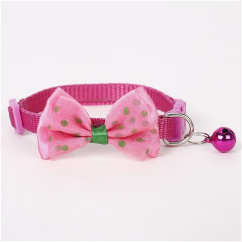 Lemmikloomatarvikud Koera kassi kaelarihm Bowknot Bell värviliste täppide mustriga reguleeritavad kaelarihmad kutsikale kassipojale isetegemine väike loom