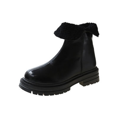 Chelsea čizme, ženske 2022., zimske Botas, britanske gležnjače s patentnim zatvaračem sa strane, baršunaste visokokvalitetne kožne vodootporne čizme za žene
