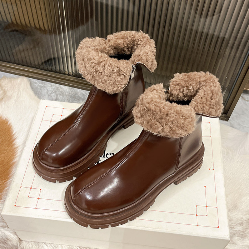 Chelsea čizme, ženske 2022., zimske Botas, britanske gležnjače s patentnim zatvaračem sa strane, baršunaste visokokvalitetne kožne vodootporne čizme za žene