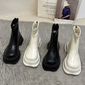 2023 Botine noi cu platformă pentru femei, piele moale de înaltă calitate, toamnă iarnă, pantofi casual pentru femei, cu talpă groasă, Botas De Mujer