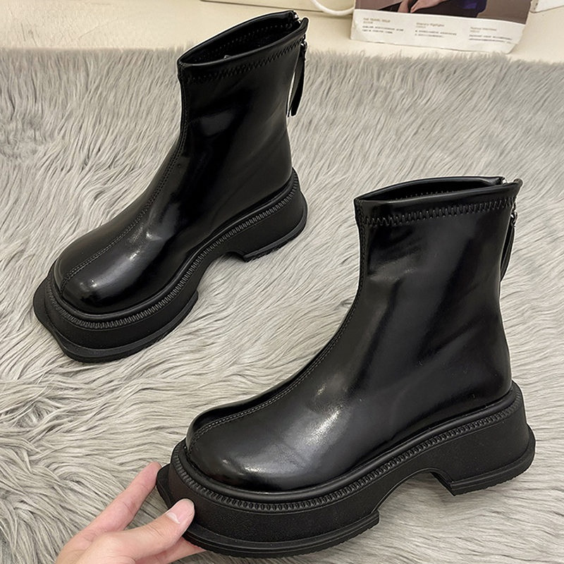 2023 Botine noi cu platformă pentru femei, piele moale de înaltă calitate, toamnă iarnă, pantofi casual pentru femei, cu talpă groasă, Botas De Mujer