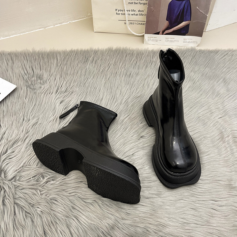 2023 Botine noi cu platformă pentru femei, piele moale de înaltă calitate, toamnă iarnă, pantofi casual pentru femei, cu talpă groasă, Botas De Mujer