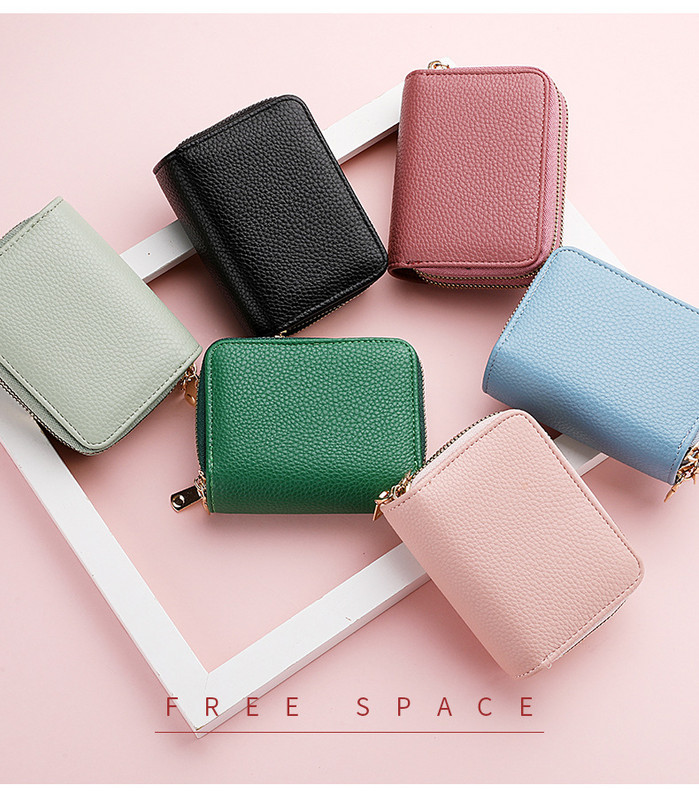 Γυναικείο πορτοφόλι με διπλό φερμουάρ μόδας κοντή θήκη πιστωτικής κάρτας με τσαντάκι νομισμάτων μεγάλης χωρητικότητας