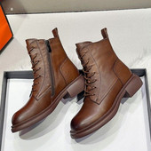 2023 Ženske cipele od kvalitetne goveđe kože Jesen Zima Četvrtaste čizme na srednje pete Ženske cipele na čizme Vel. 35-40