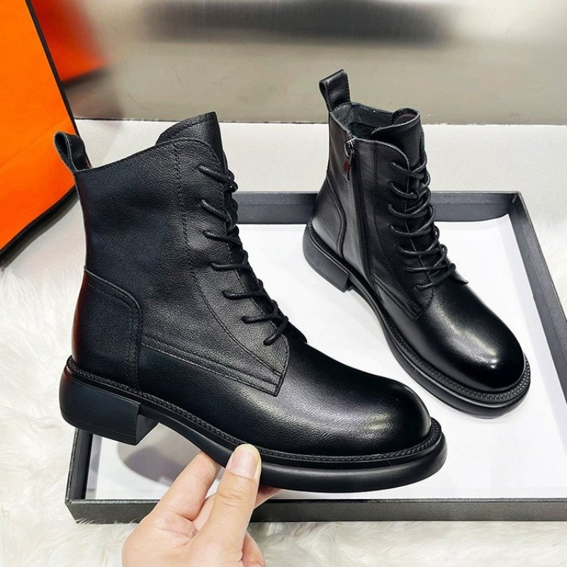 2023 Ženske cipele od kvalitetne goveđe kože Jesen Zima Četvrtaste čizme na srednje pete Ženske cipele na čizme Vel. 35-40