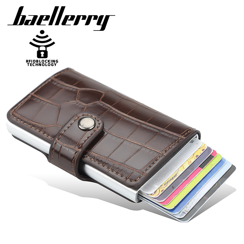 Uued meeste brändi süsinikkiust kaardihoidjad rahakotid metallist RFID vintage alumiiniumkarp õhuke minirahakott väike rahakott meeste rahakotid