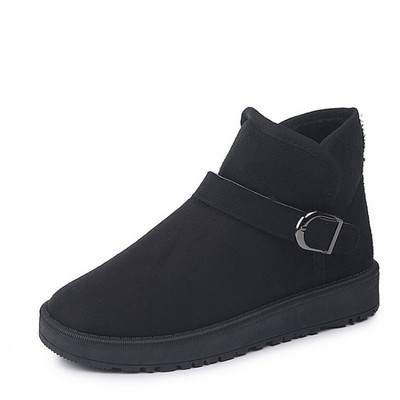 Pantofi de damă de marcă Cizme australiene Încălțăminte de iarnă Cizme cu vârf rotund cu toc plat-Modă pentru femei Zăpadă joasă 2023 Damă Gleznă Bumbac