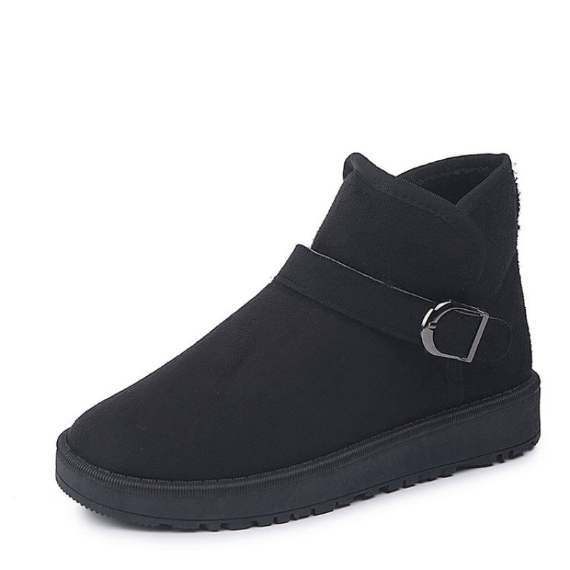 Pantofi de damă de marcă Cizme australiene Încălțăminte de iarnă Cizme cu vârf rotund cu toc plat-Modă pentru femei Zăpadă joasă 2023 Damă Gleznă Bumbac