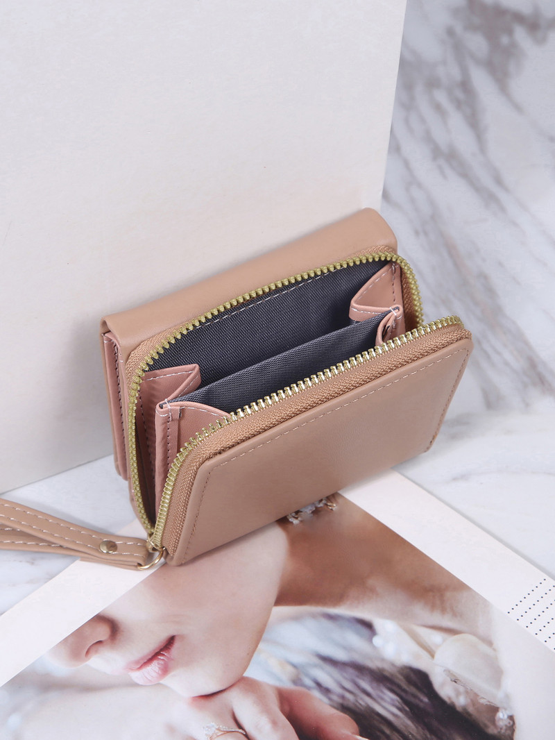 Vintage väike meeste rahakott Pu-nahast lühike rahakott meeste tõmblukuga sidur, tugev Porte Feuille Hommes Porte Monnaie Homme