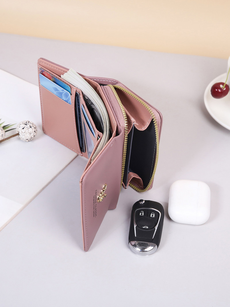 Vintage väike meeste rahakott Pu-nahast lühike rahakott meeste tõmblukuga sidur, tugev Porte Feuille Hommes Porte Monnaie Homme