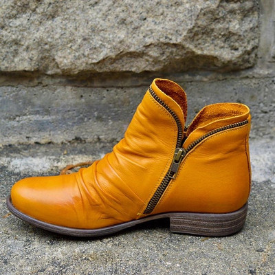 Dámske členkové čižmy na jar a jeseň, čižmy z PU kože, dámske krátke čižmy, semišové čižmy so zipsom, retro trendy, dámske nahé čižmy