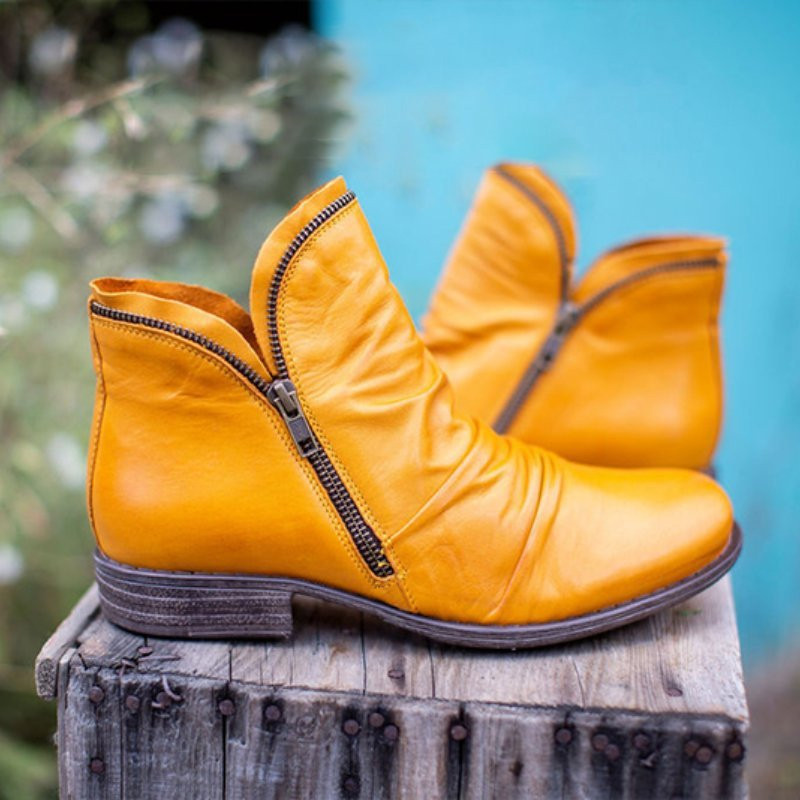 Dámske členkové čižmy na jar a jeseň, čižmy z PU kože, dámske krátke čižmy, semišové čižmy so zipsom, retro trendy, dámske nahé čižmy