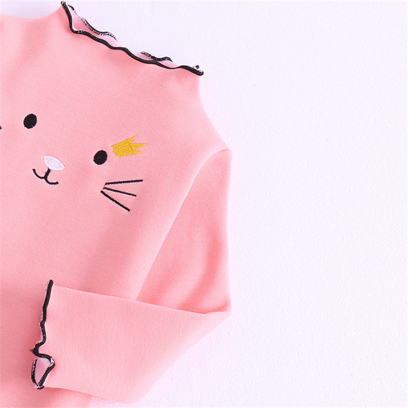 Pulover pentru fetițe Copii Băieți Tricouri pentru copii Îmbrăcăminte primăvară vară Tricou de bază Tricou cu mânecă lungă Pulover cu pisică din desene animate