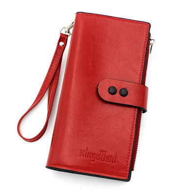 Portofele lungi din piele la modă pentru femei, fete, de capacitate mare, suport pentru carduri pentru femei, geantă clasică pentru monede, cu fermoar, poșetă, poșetă