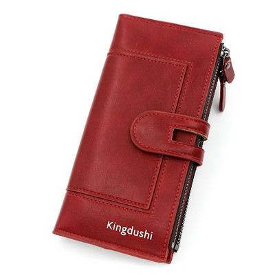 Portofele lungi din piele la modă pentru femei, fete, de capacitate mare, suport pentru carduri pentru femei, geantă clasică pentru monede, cu fermoar, poșetă, poșetă