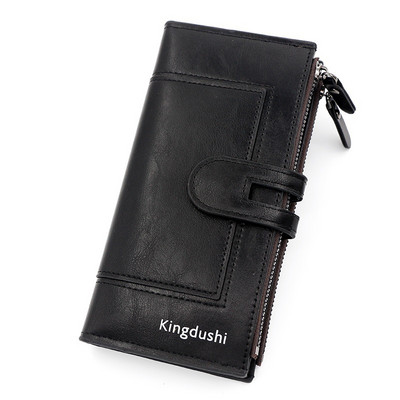 Portofele lungi din piele la modă pentru femei, fete, de capacitate mare, suport pentru carduri pentru femei, geantă clasică pentru monede, cu fermoar, poșetă, poșetă