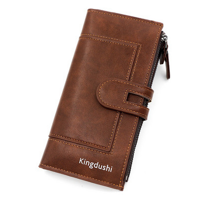 Portofele lungi din piele la modă pentru femei, fete, de capacitate mare, suport pentru carduri pentru femei, geantă clasică pentru monede, cu fermoar, poșetă, poșetă