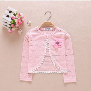 Jachetă cardigan de vară pentru fetiță, pentru copii, primăvară, toamnă, cu mânecă lungă, pulover scobit pentru fete haină pelerina