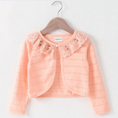 Jachetă cardigan de vară pentru fetiță, pentru copii, primăvară, toamnă, cu mânecă lungă, pulover scobit pentru fete haină pelerina