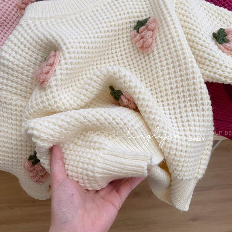 Lasteriided Sügistalv Tüdrukute Ümarkaelus Kootud Kampsun Väikeste Tüdrukute Lahtine Mitmekülgne Top Laste Beebi Kampsun