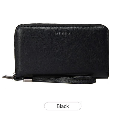 MIYIN Long Wallet Γυναικείο πορτοφόλι 2023 Νέα RFID Anti Theft Brush Anti Demagnetization Retro Oil Wax Δερμάτινο πορτοφόλι Μεγάλης χωρητικότητας τσάντα