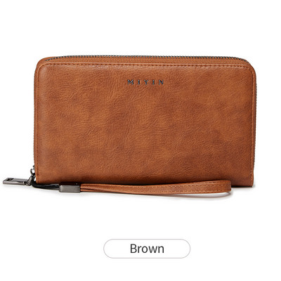 MIYIN Long Wallet Γυναικείο πορτοφόλι 2023 Νέα RFID Anti Theft Brush Anti Demagnetization Retro Oil Wax Δερμάτινο πορτοφόλι Μεγάλης χωρητικότητας τσάντα