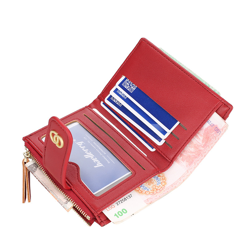 Uued naiste väikesed rahakotid, moodne PU-nahast tippkvaliteetne naiste rahakott, lühike kaardihoidja kaubamärgiga rahakott naistele