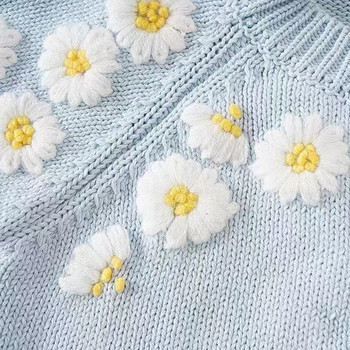 Little maven 2023 Baby girls πουλόβερ Lovely Light Blue Casual Ρούχα Φθινοπωρινή Παιδική Ζακέτα Όμορφο παλτό για παιδιά 2-7 ετών