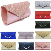 Õhtune Naiste Sequin Bridal Envelope Clutch Club Party Prom Käekott Õlakott
