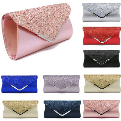 Vakaro Moterys Sequin Bridal Envelope Clutch Club Party Prom rankinė per petį