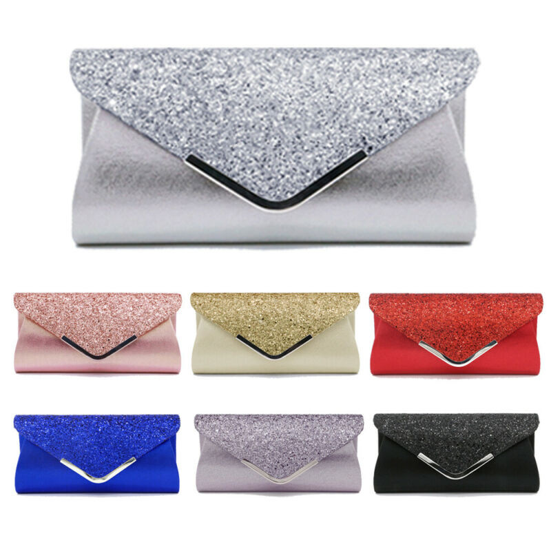 Õhtune Naiste Sequin Bridal Envelope Clutch Club Party Prom Käekott Õlakott
