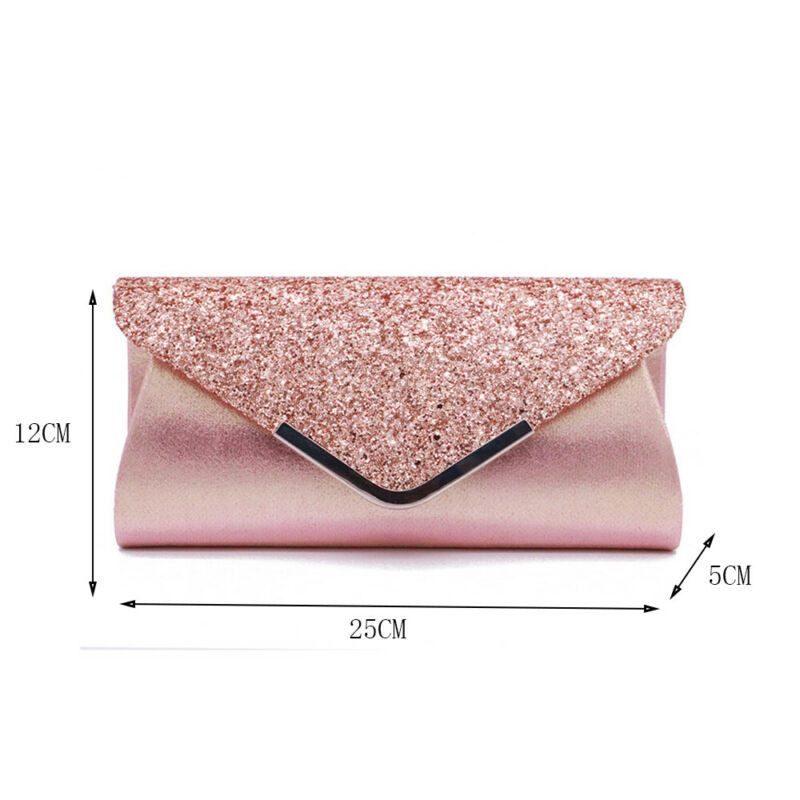 Õhtune Naiste Sequin Bridal Envelope Clutch Club Party Prom Käekott Õlakott