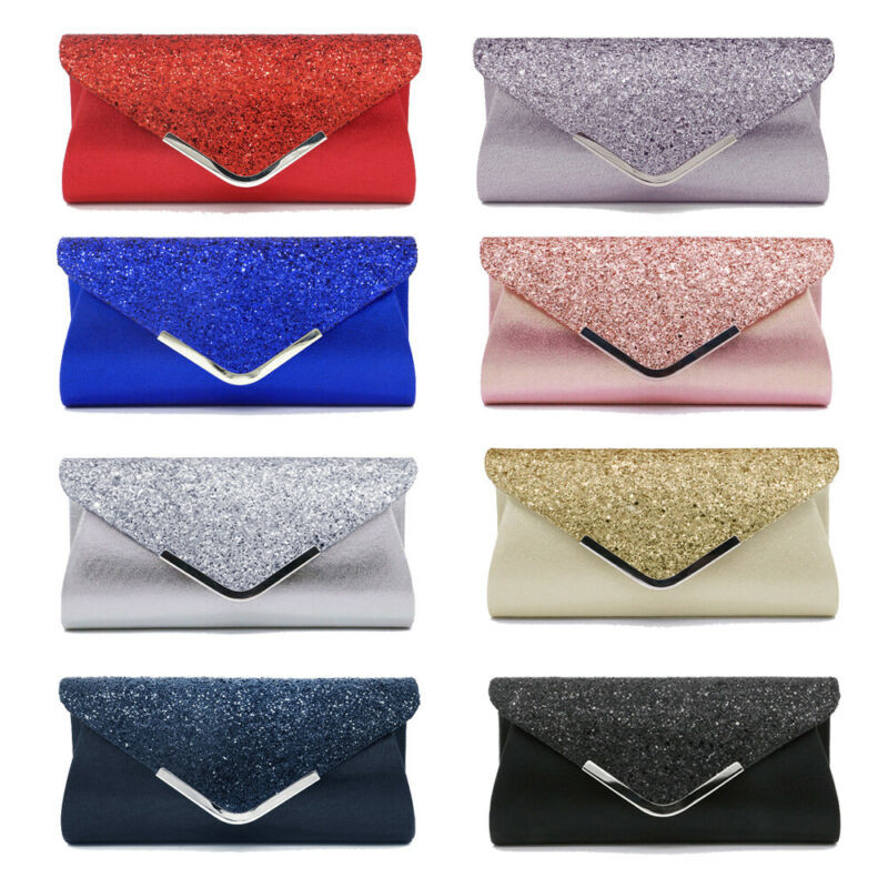 Õhtune Naiste Sequin Bridal Envelope Clutch Club Party Prom Käekott Õlakott